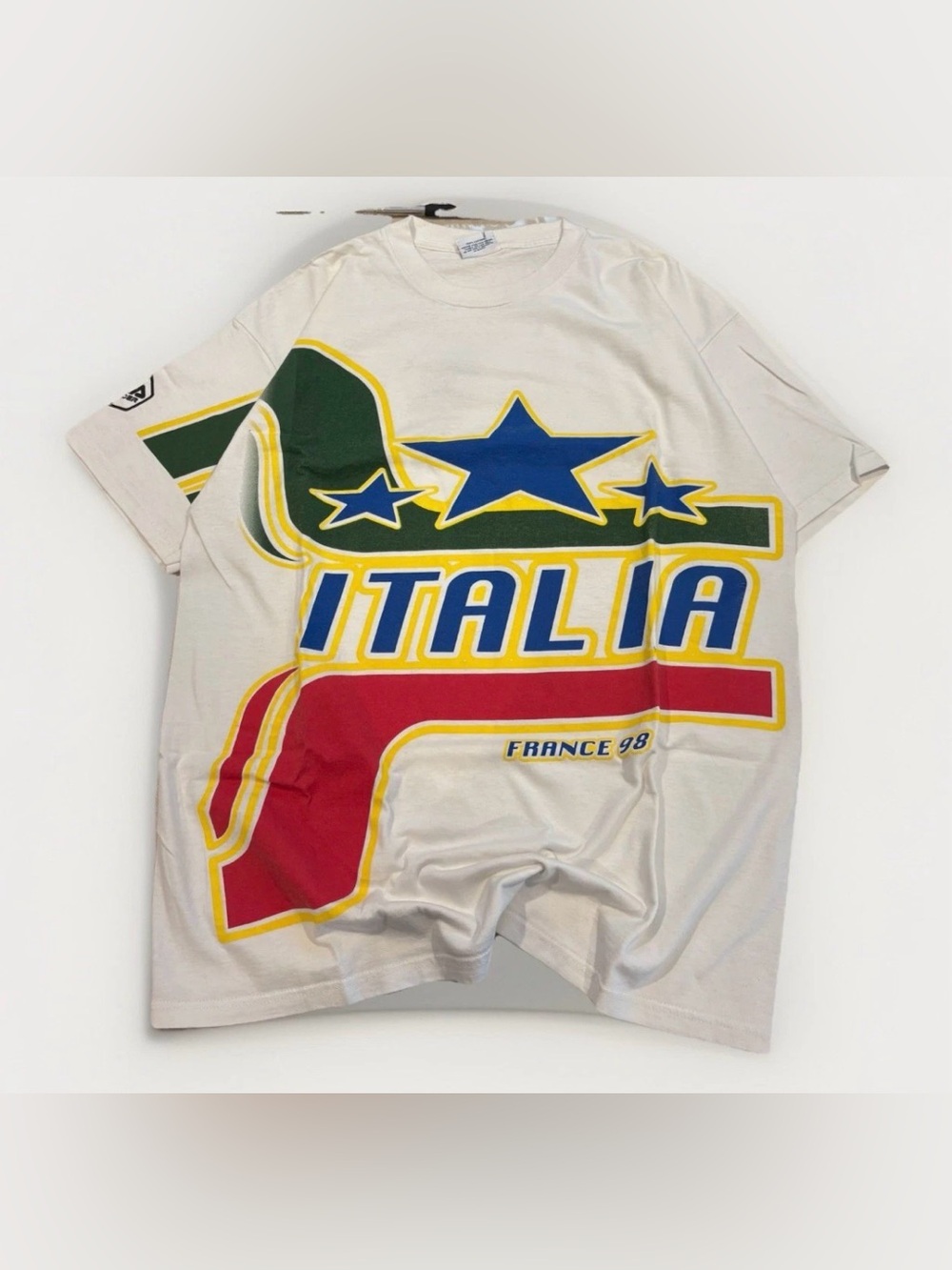 1998 Fila Italia World Cup T-Shirt Size Large Made in USA Soccer Tee France '98